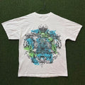 Y2K Mens White Graphic Fleur De Lis Crown Tiger Crest - Adult & Kids T-Shirts, Sweatshirts & Hoodies apparel design preview 1