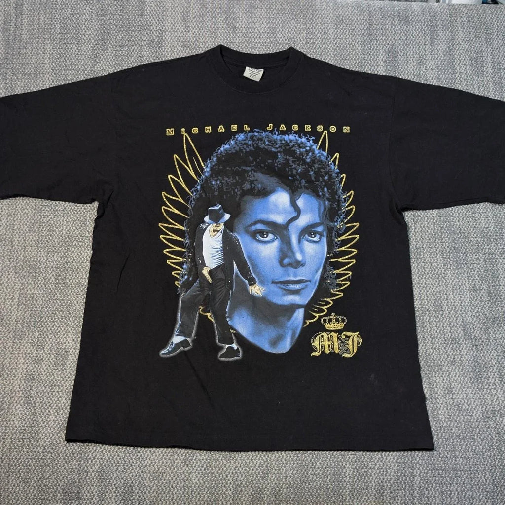 Vintage Men's RARE Y2K Michael Jackson Memorial - Adult & Kids T-Shirts, Sweatshirts & Hoodies apparel design preview 1