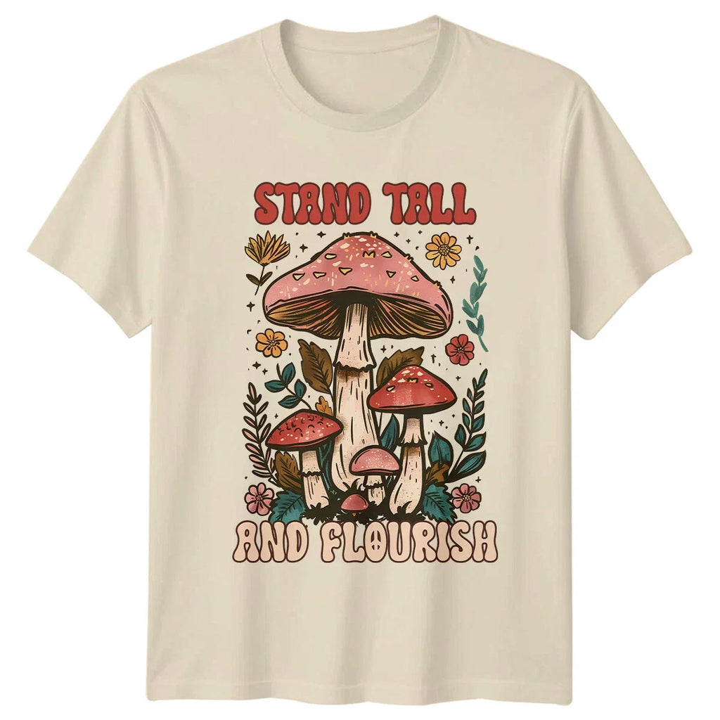 Stand Tall And Flourish Mushroom Retro Boho Vintage - Adult & Kids T-Shirts, Sweatshirts & Hoodies apparel design preview 1