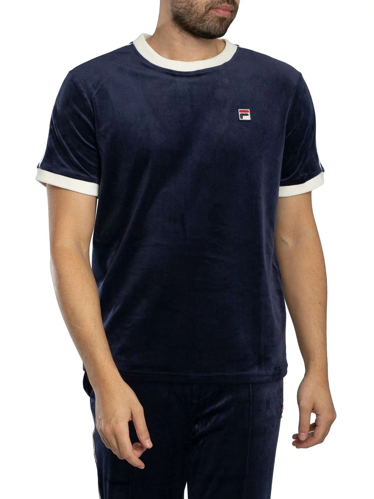 Fila Men's Basilio Velour Blue - Adult & Kids T-Shirts, Sweatshirts & Hoodies apparel design preview 1