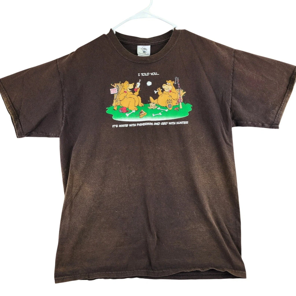Vintage Funny Bear Wine Graphic Hunter Fisherman Mens - Adult & Kids T-Shirts, Sweatshirts & Hoodies apparel design preview 1