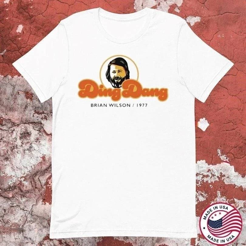 Ding Dang Brian Wilson 1977 Heavy Cotton White All - Adult & Kids T-Shirts, Sweatshirts & Hoodies apparel design preview 1