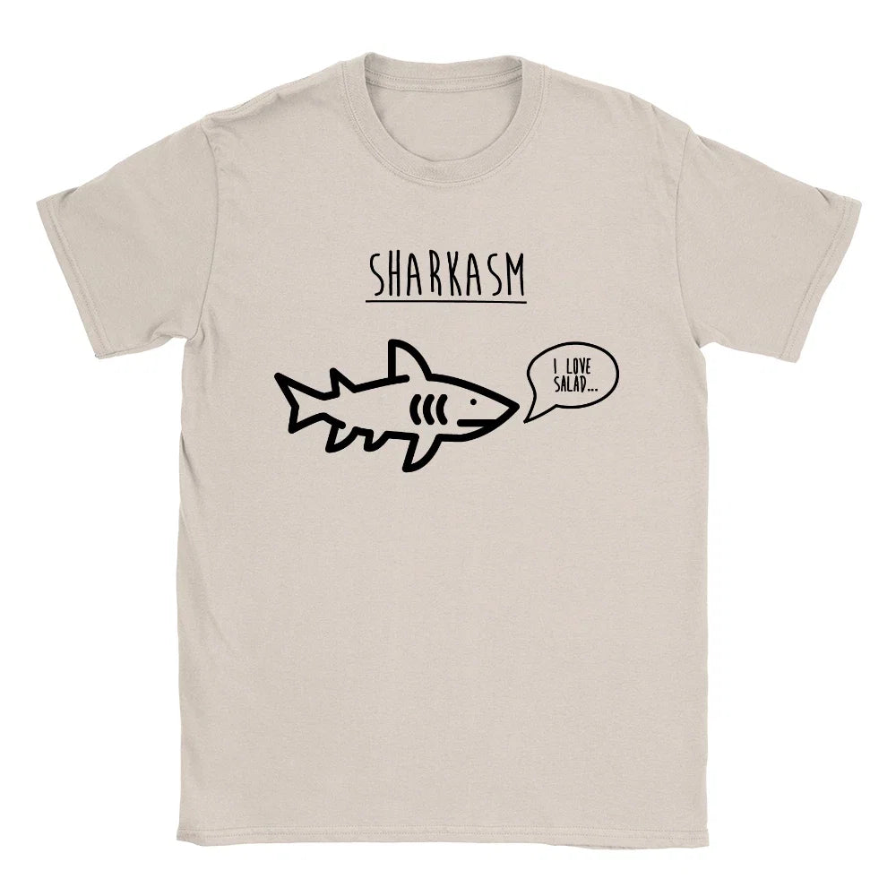 Sharkasm Mens Funny Joke Salad Food Meat Eater Gift - Adult & Kids T-Shirts, Sweatshirts & Hoodies apparel design preview 1