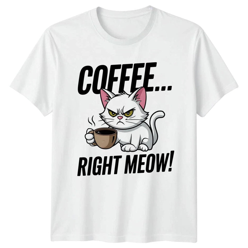 Coffee Right Meow Cat Lovers Drinker Birthday Gift - Adult & Kids T-Shirts, Sweatshirts & Hoodies apparel design preview 1