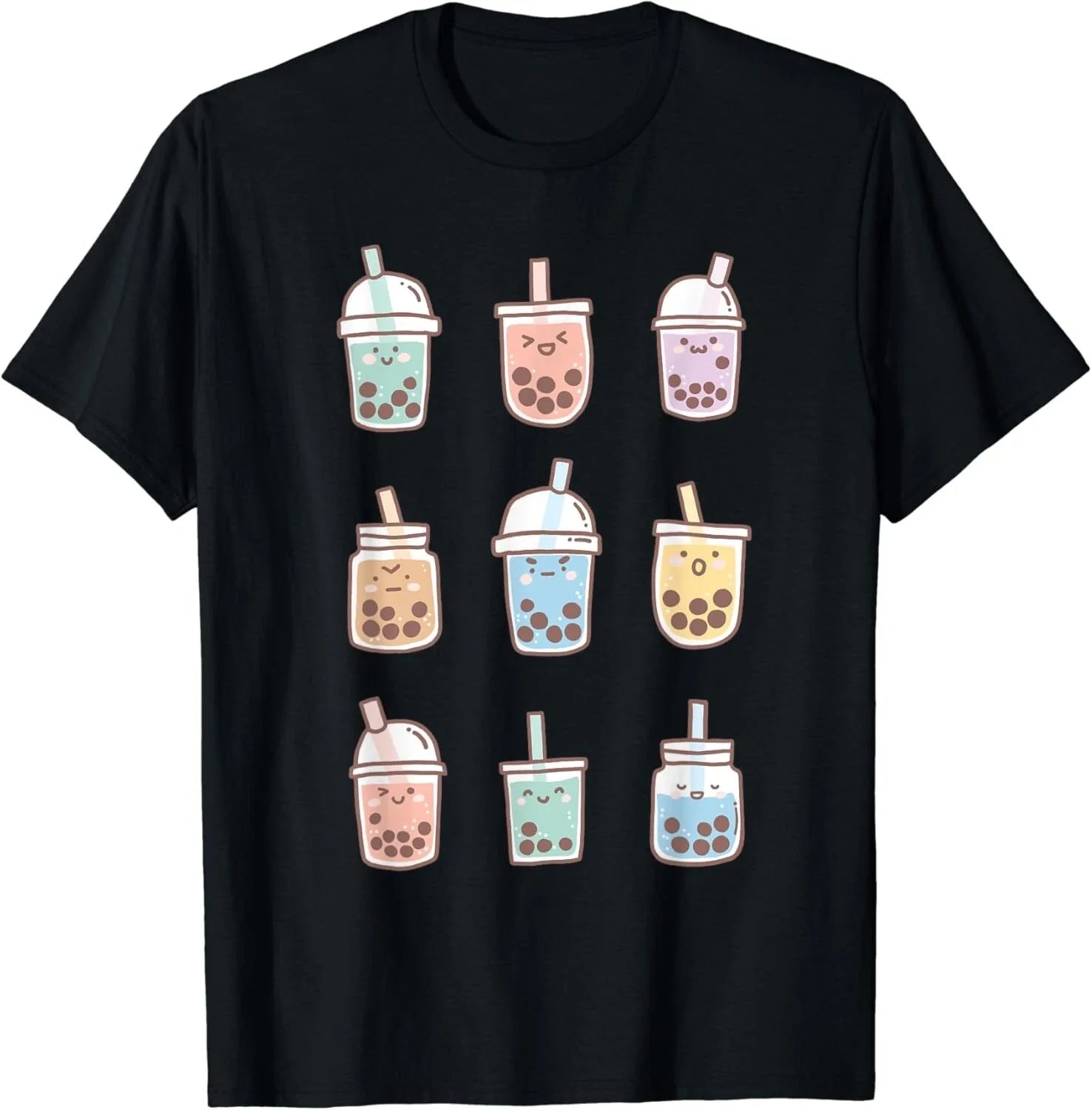 Cute Kawaii Boba Anime Bubble Tea Pastel Gift - Adult & Kids T-Shirts, Sweatshirts & Hoodies apparel design preview 1