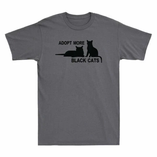 Adopt More Black Cats Funny Cat Kitten Lovers Gift - Adult & Kids T-Shirts, Sweatshirts & Hoodies apparel design preview 1