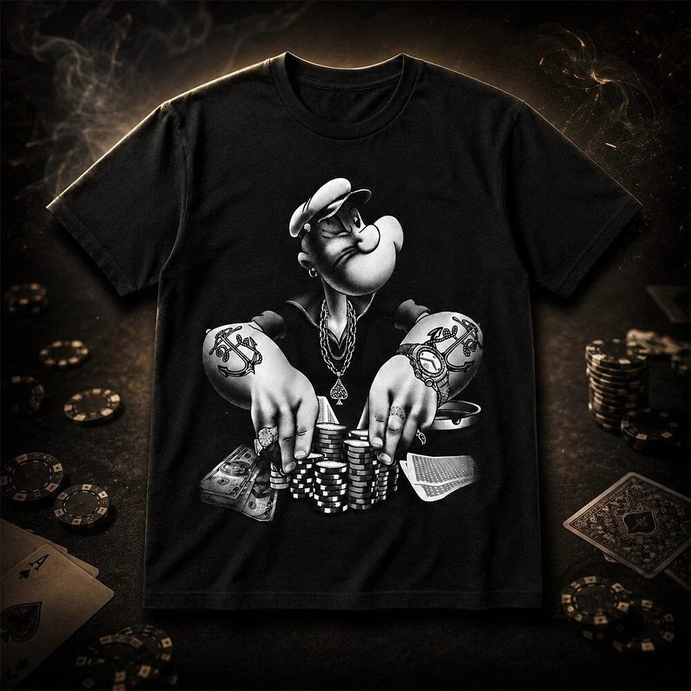 Michael Jackson Popeyes Poker Pimp S-5XL - Adult & Kids T-Shirts, Sweatshirts & Hoodies apparel design preview 1
