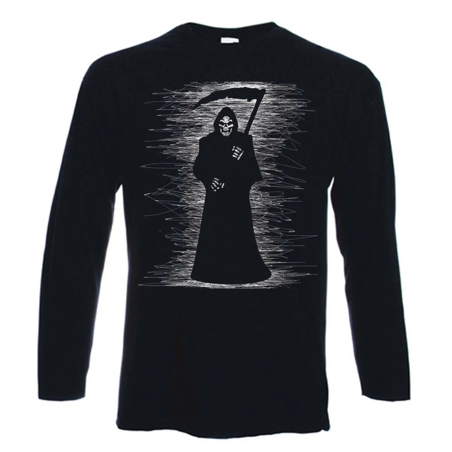 GRIM REAPER Skeleton Skull Halloween Goth Gothic - Adult & Kids T-Shirts, Sweatshirts & Hoodies apparel design preview 1