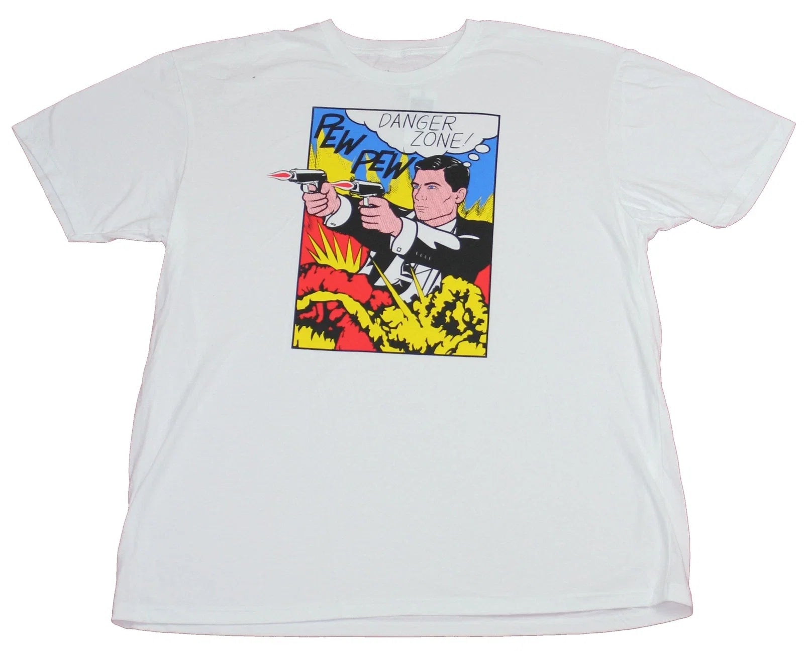 Archer Mens Pop Art Style Comic Panel Danger Zone - Adult & Kids T-Shirts, Sweatshirts & Hoodies apparel design preview 1