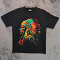 Indian Chief Adult Extra Large Black Graphic Pop Art - Adult & Kids T-Shirts, Sweatshirts & Hoodies apparel design preview 1