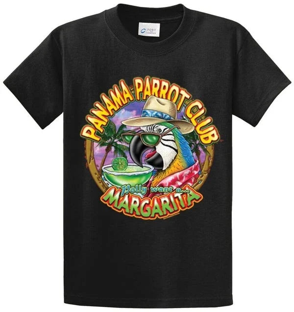 Panama Parrot Club Cotton Printed Regular and Big - Adult & Kids T-Shirts, Sweatshirts & Hoodies apparel design preview 1