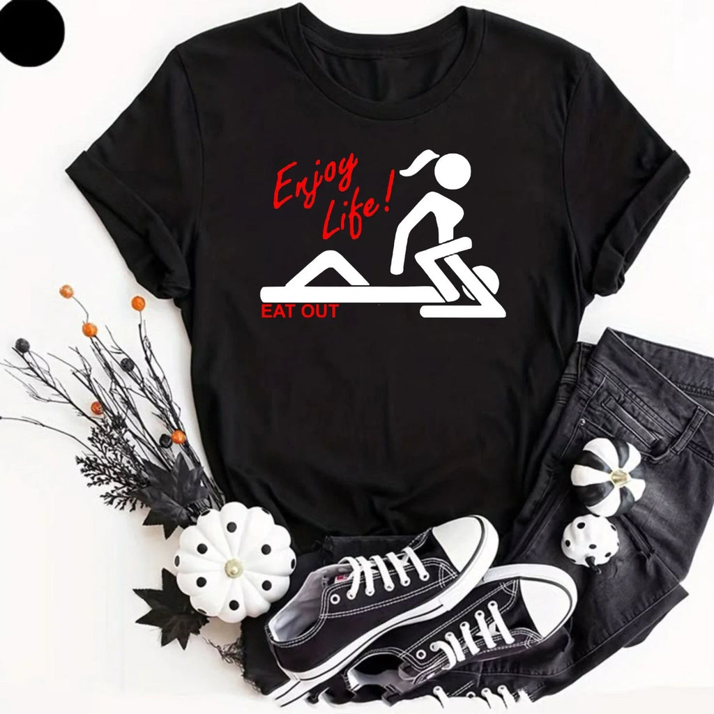 Enjoy Life Eat Out More Often Mens Funny Couple Rude - Adult & Kids T-Shirts, Sweatshirts & Hoodies apparel design preview 1