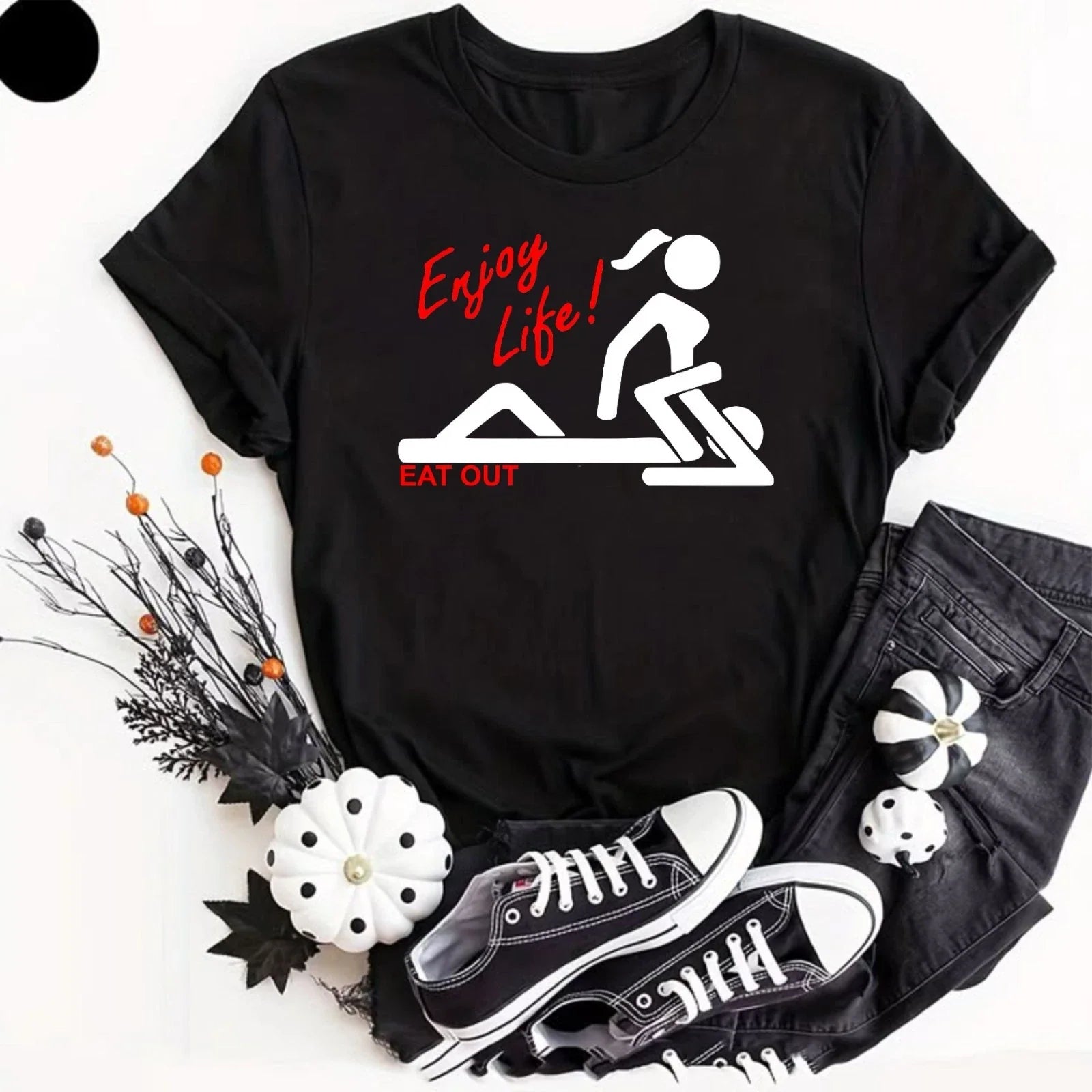 Enjoy Life Eat Out More Often Mens Funny Couple Rude - Adult & Kids T-Shirts, Sweatshirts & Hoodies apparel design preview 1