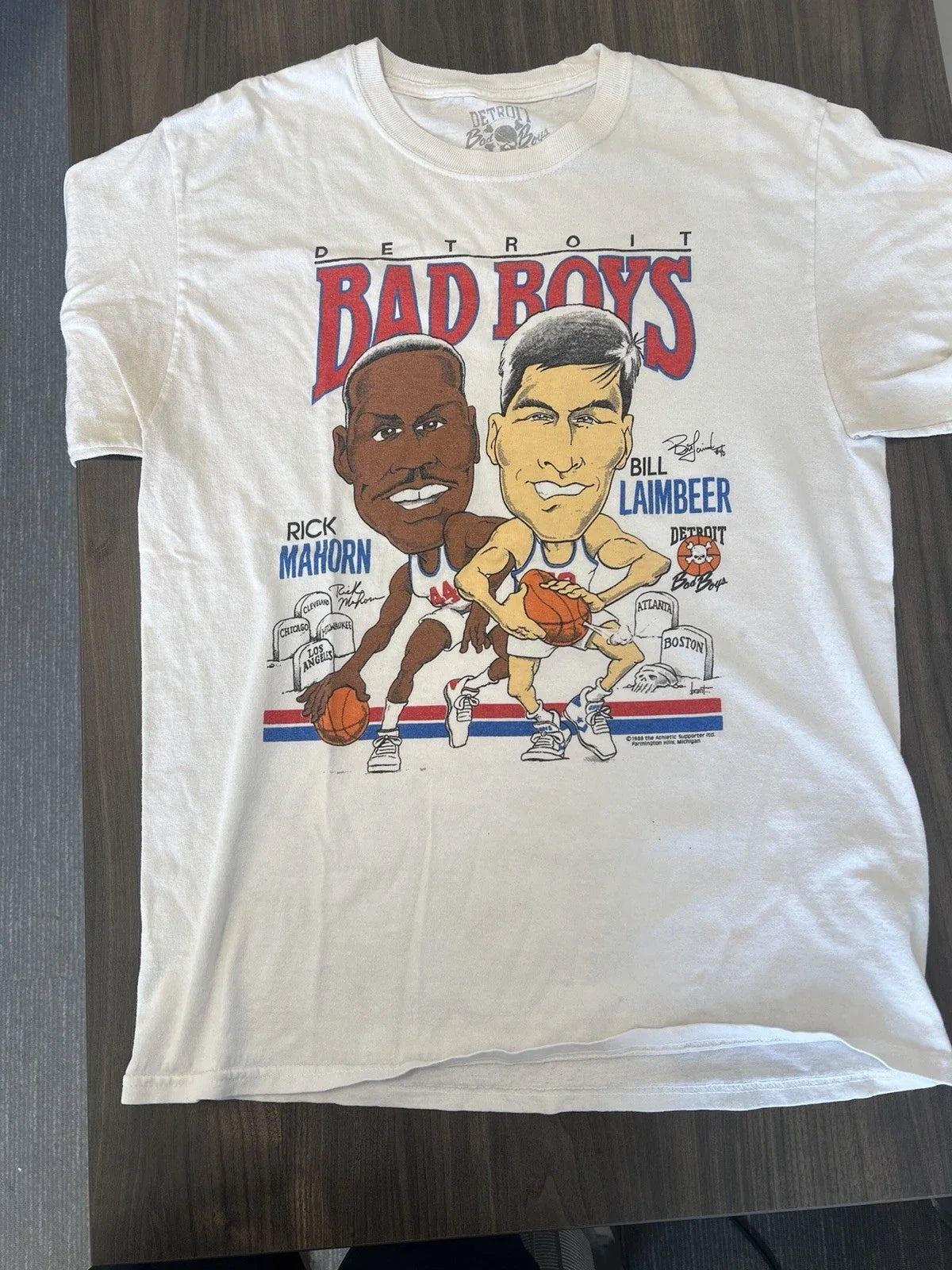 Vintage. Detroit Bad Boys Pistons) Basketball 1989 - Adult & Kids T-Shirts, Sweatshirts & Hoodies apparel design preview 1