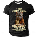 Mens Graphic Funny Sarcastic Cat 'Selective Hearing' - Adult & Kids T-Shirts, Sweatshirts & Hoodies apparel design preview 1