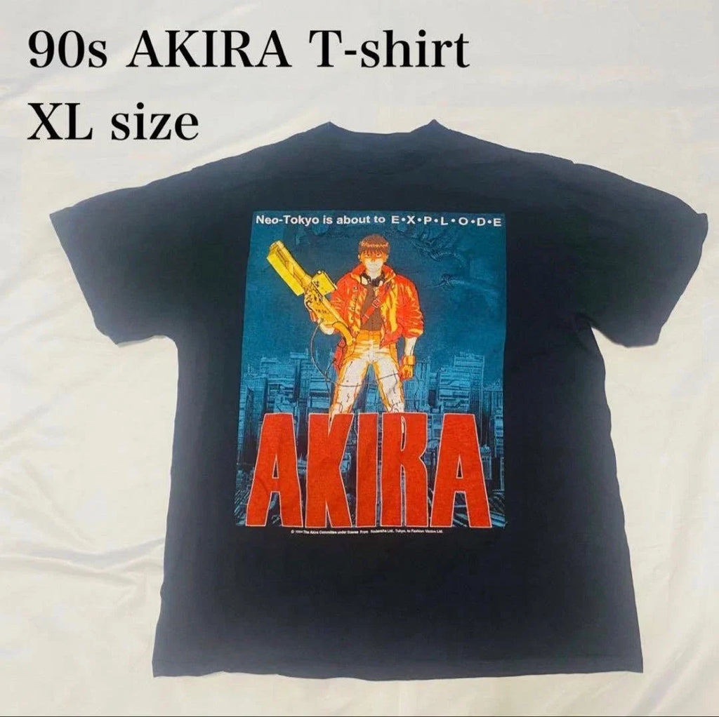 Vintage 90s Akira Anime Graphic Rare black XL size - Adult & Kids T-Shirts, Sweatshirts & Hoodies apparel design preview 1