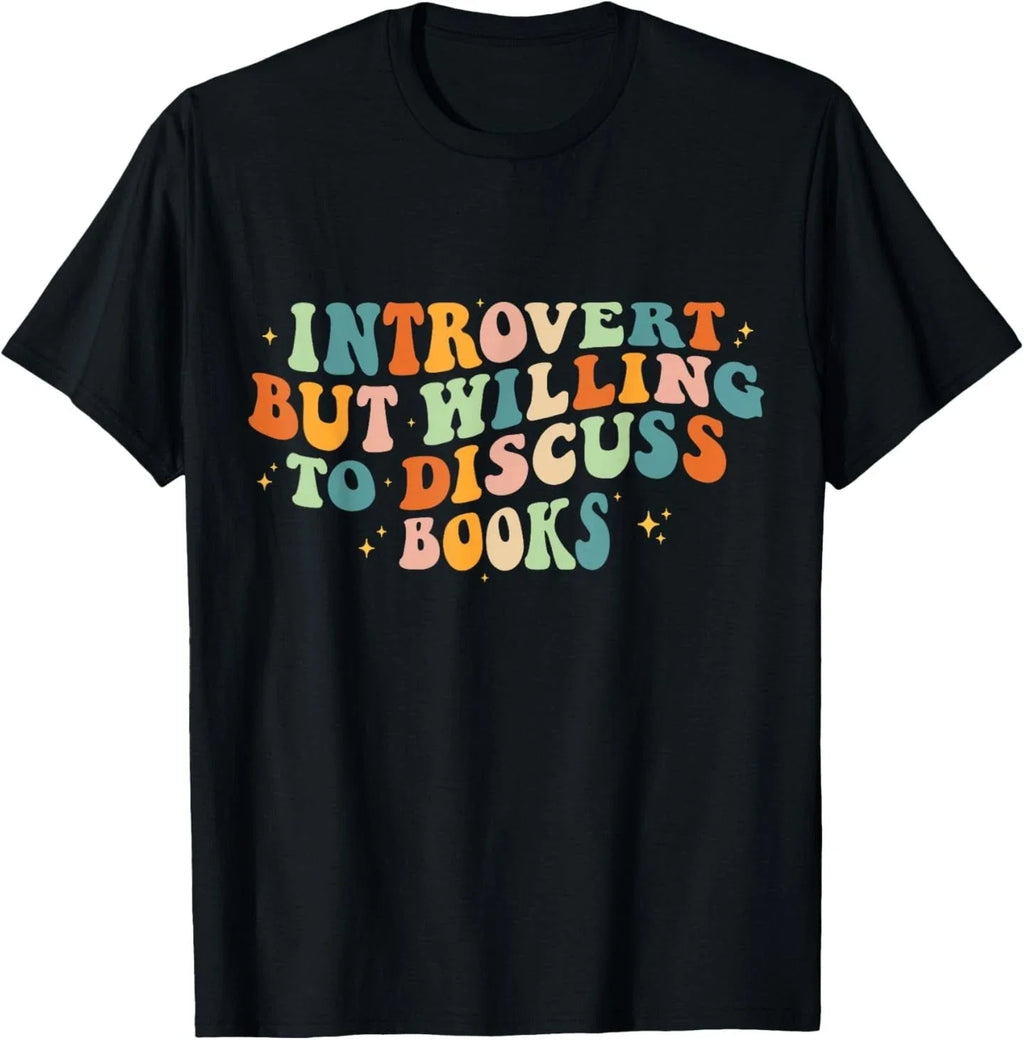 Introverted But Willing To Discuss Books Introverts - Adult & Kids T-Shirts, Sweatshirts & Hoodies apparel design preview 1