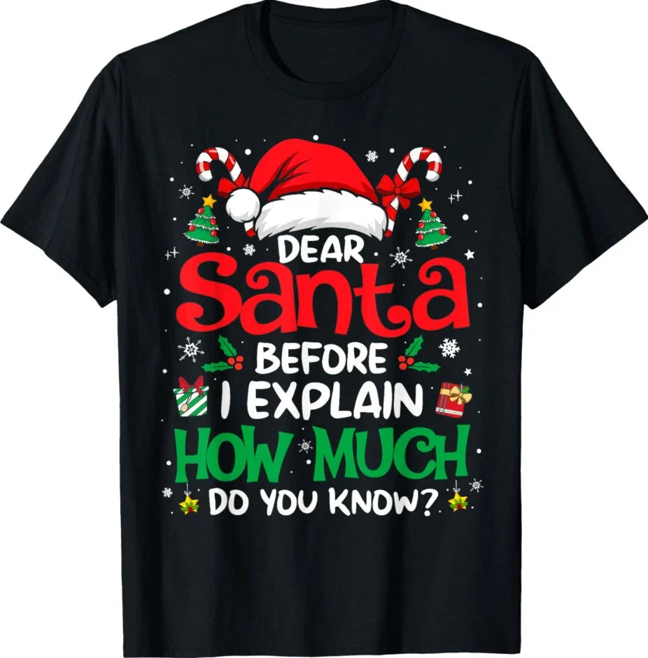 Dear Santa I can explain funny Christmas quote unisex - Adult & Kids T-Shirts, Sweatshirts & Hoodies apparel design preview 1