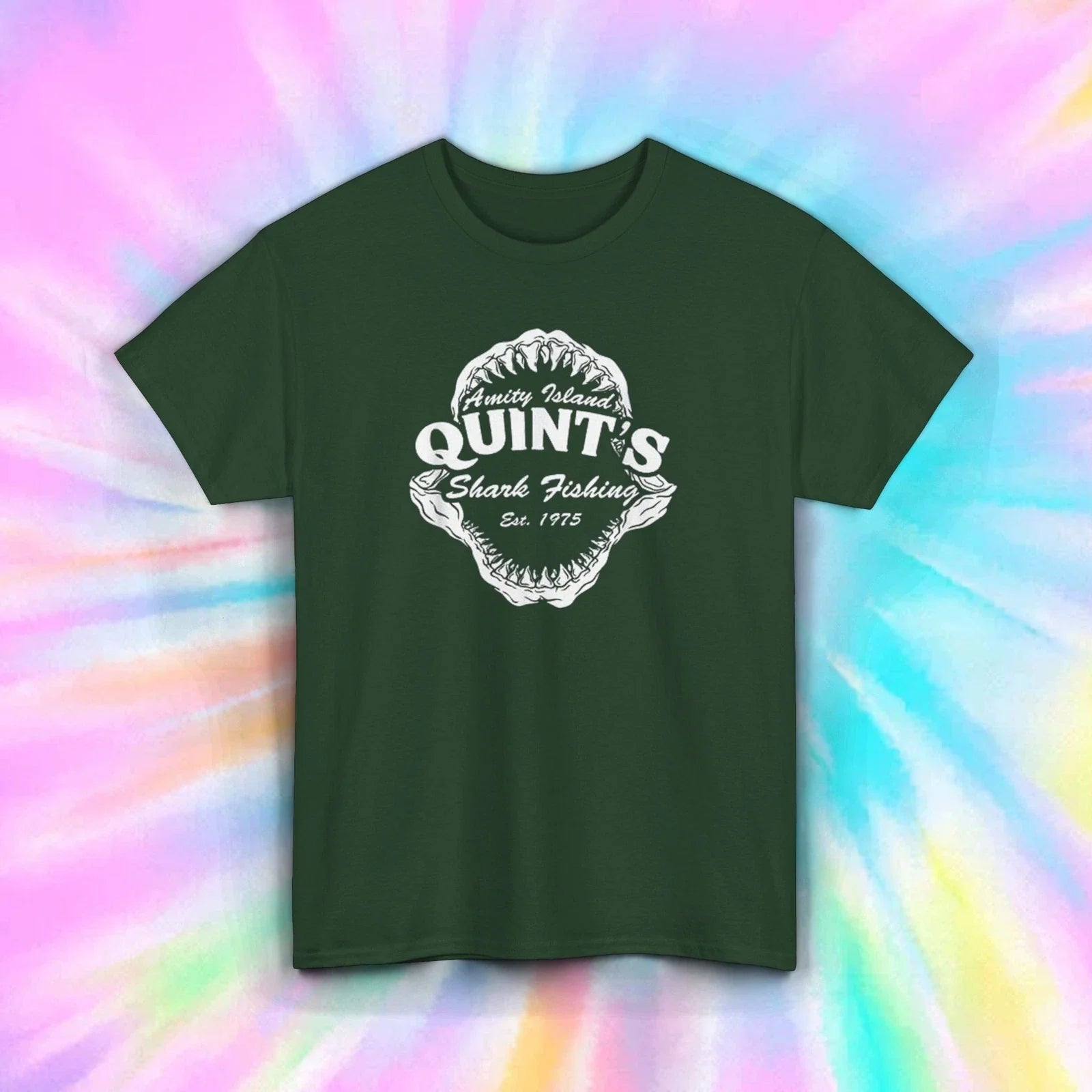 Quint's Shark Fishing Funny Jaws Amity Island Retro - Adult & Kids T-Shirts, Sweatshirts & Hoodies apparel design preview 1