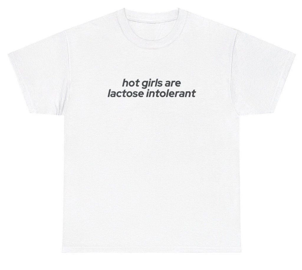 Hot Girls Are Lactose Intolerant Funny Y2K Milk Silly - Adult & Kids T-Shirts, Sweatshirts & Hoodies apparel design preview 1
