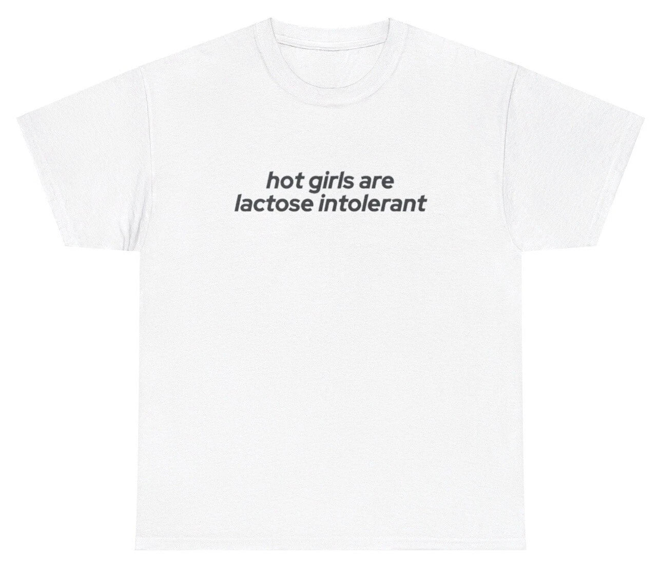 Hot Girls Are Lactose Intolerant Funny Y2K Milk Silly - Adult & Kids T-Shirts, Sweatshirts & Hoodies apparel design preview 1