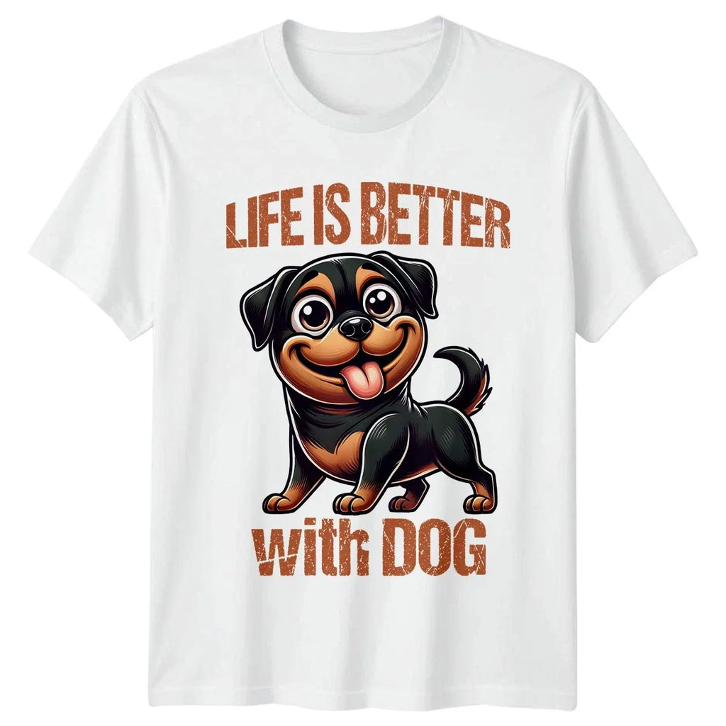 Life Is Better With Dog Rottweiler Birthday Gift - Adult & Kids T-Shirts, Sweatshirts & Hoodies apparel design preview 1