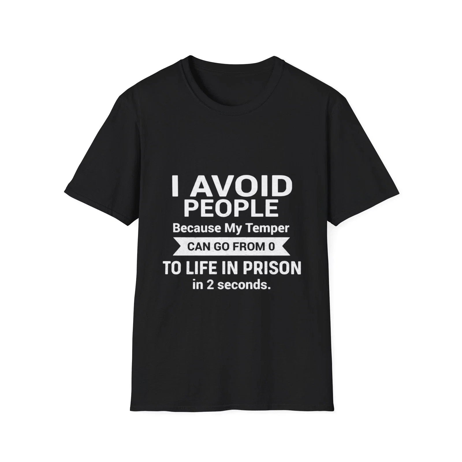 I Avoid People Because My Temper Funny Quote - Adult & Kids T-Shirts, Sweatshirts & Hoodies apparel design preview 1