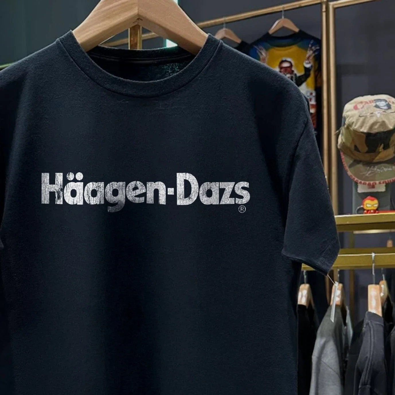 90s Haagen-Dazs Classic Black L - Adult & Kids T-Shirts, Sweatshirts & Hoodies apparel design preview 1