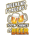 Adult DryBlend® WEEKEND FORECAST 100% CHANCE OF BEER - Adult & Kids T-Shirts, Sweatshirts & Hoodies apparel design preview 1