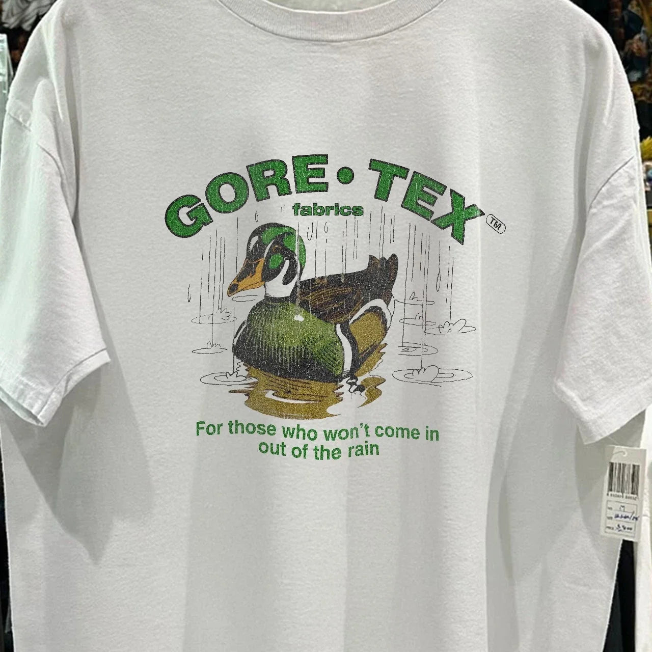 90s Gore-Tex Fabrics Rare White S - Adult & Kids T-Shirts, Sweatshirts & Hoodies apparel design preview 1