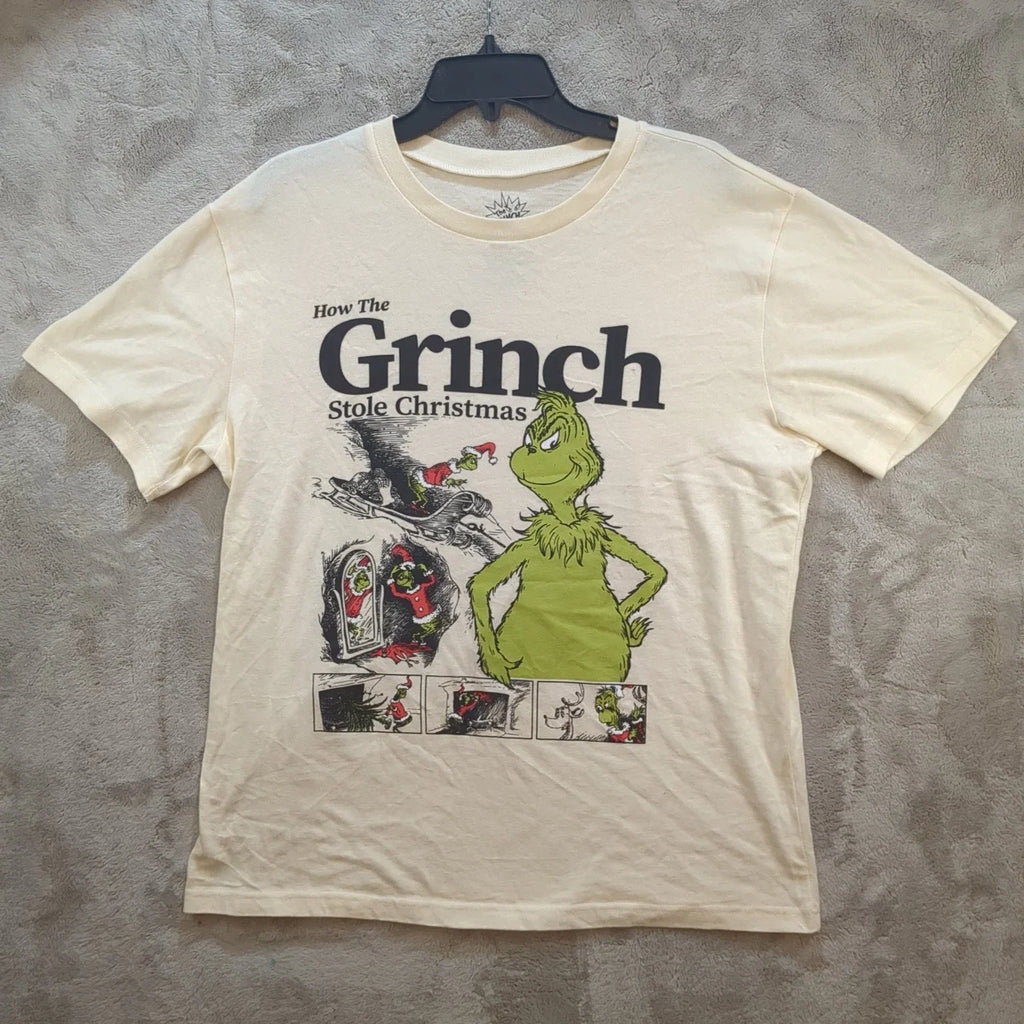The Grinch Mens Medium Beige How Stole Christmas - Adult & Kids T-Shirts, Sweatshirts & Hoodies apparel design preview 1