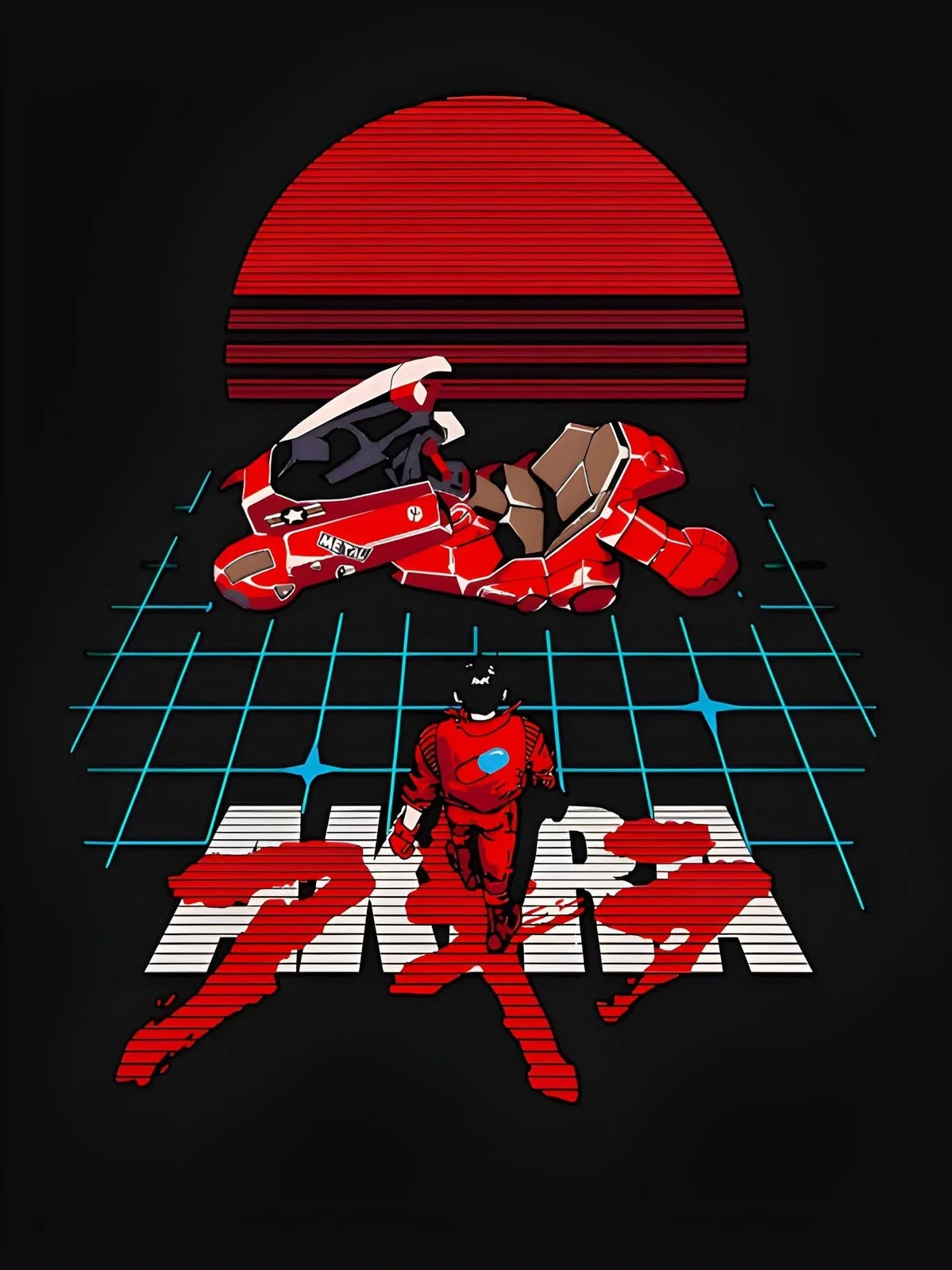 AKIRA Anime Movie Red Mecha Racing Vaporwave Sunset - Adult & Kids T-Shirts, Sweatshirts & Hoodies apparel design preview 1