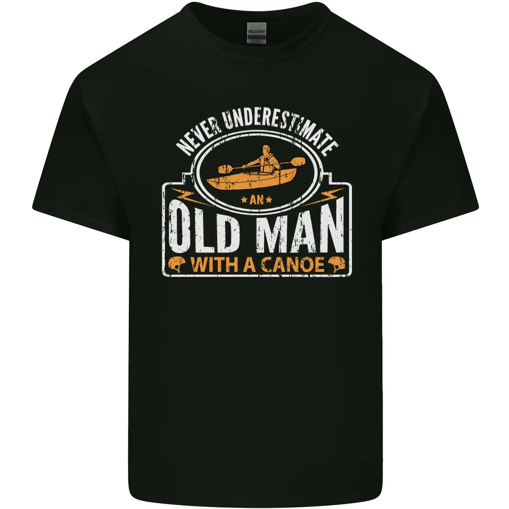 An Old Man With a Canoe Canoeing Funny Mens Cotton - Adult & Kids T-Shirts, Sweatshirts & Hoodies apparel design preview 1