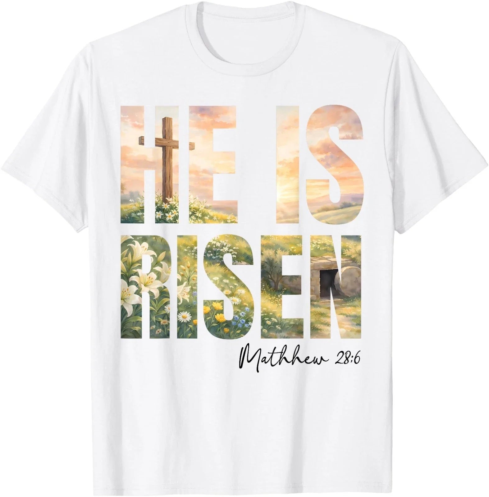 He is Risen Boho Easter Christian Jesus - Adult & Kids T-Shirts, Sweatshirts & Hoodies apparel design preview 1