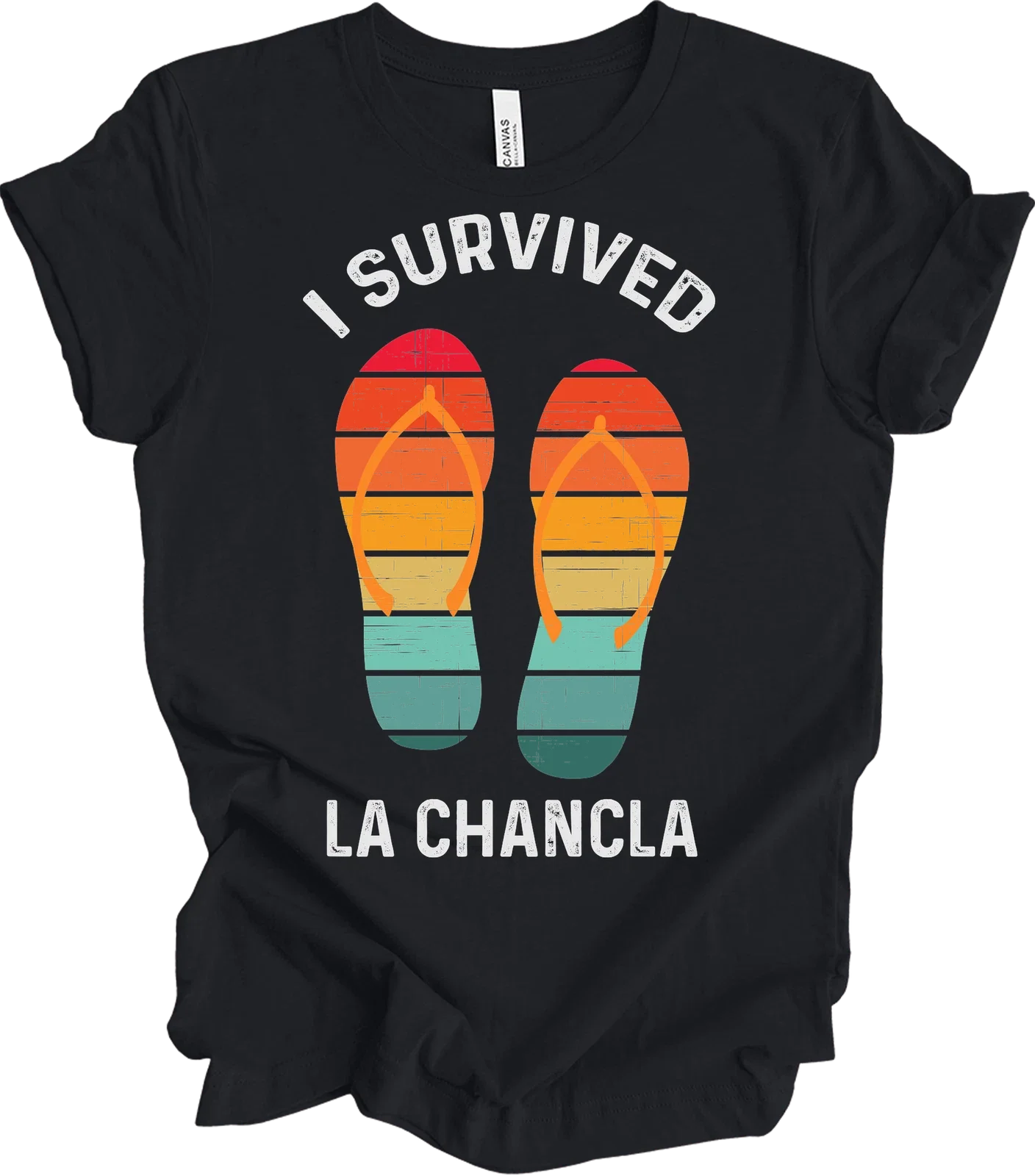 I Survived La Chancla Funny Mexican Humor - Adult & Kids T-Shirts, Sweatshirts & Hoodies apparel design preview 1