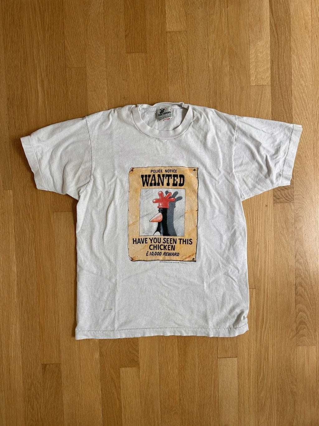 Vintage Wallace Gromit 1989 Chicken Run Size L Great - Adult & Kids T-Shirts, Sweatshirts & Hoodies apparel design preview 1