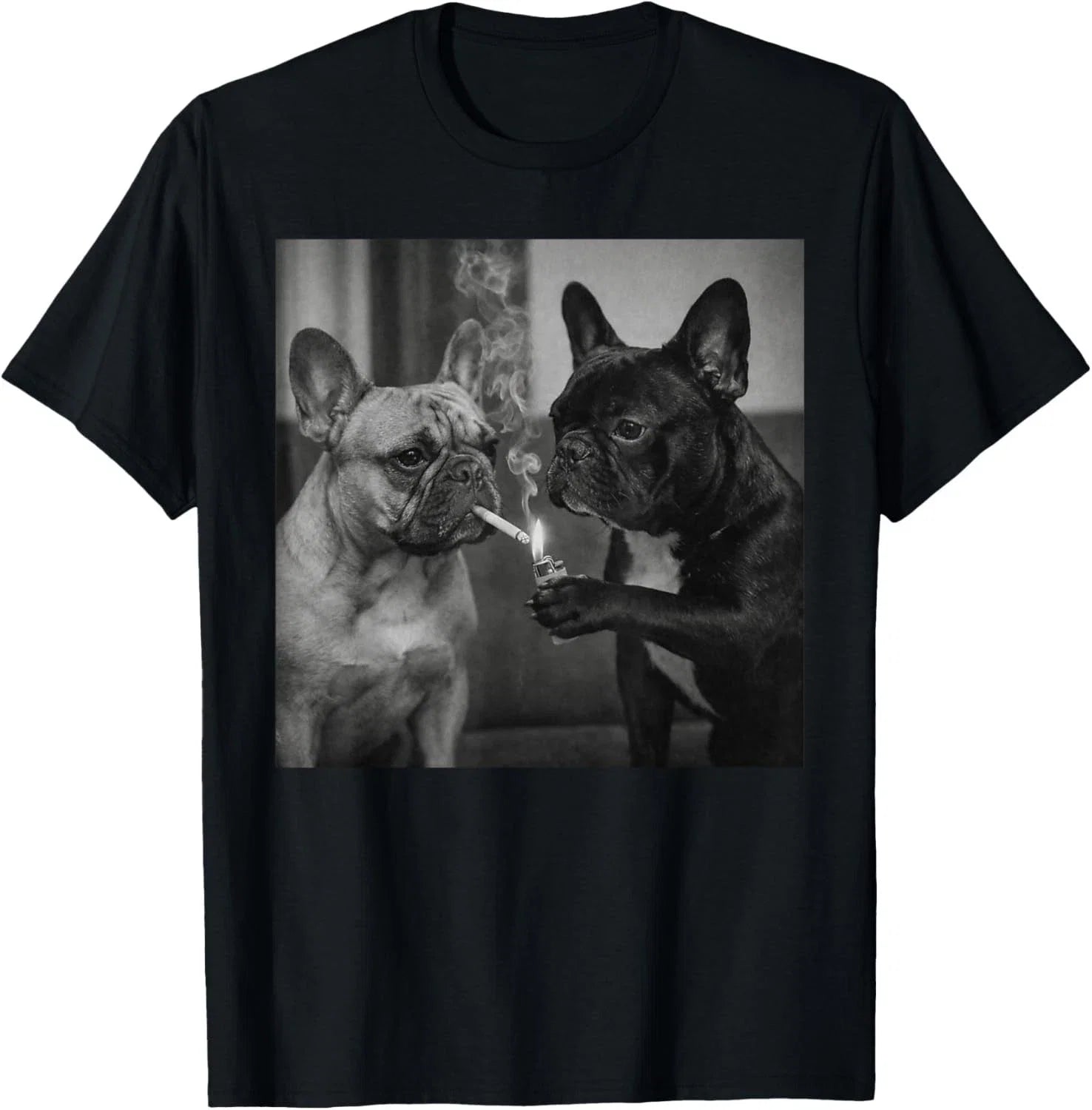 Frenchie Buddies Funny French Bulldog Smoking - Adult & Kids T-Shirts, Sweatshirts & Hoodies apparel design preview 1