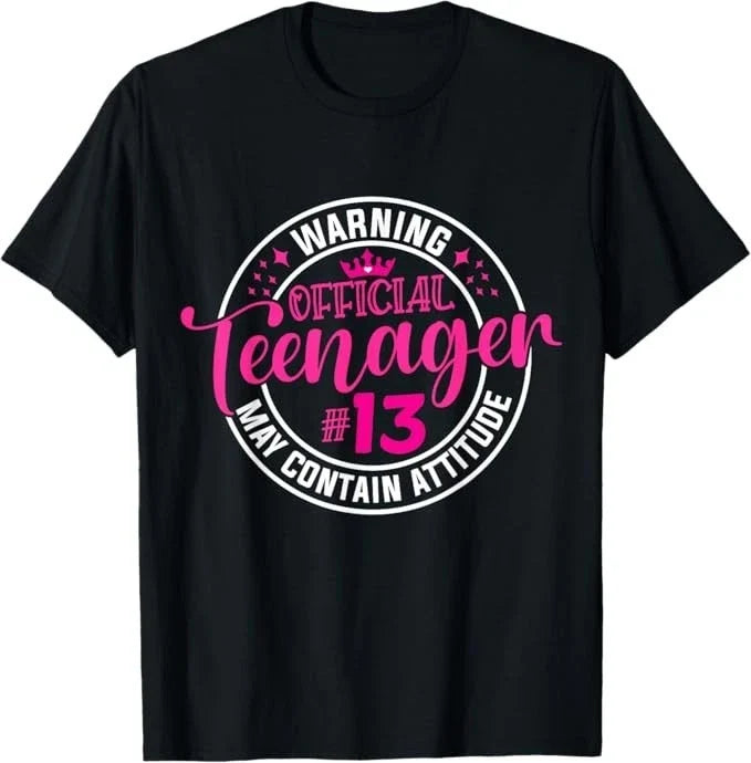 13th Birthday Girl Official teenager 13 Year Old - Adult & Kids T-Shirts, Sweatshirts & Hoodies apparel design preview 1