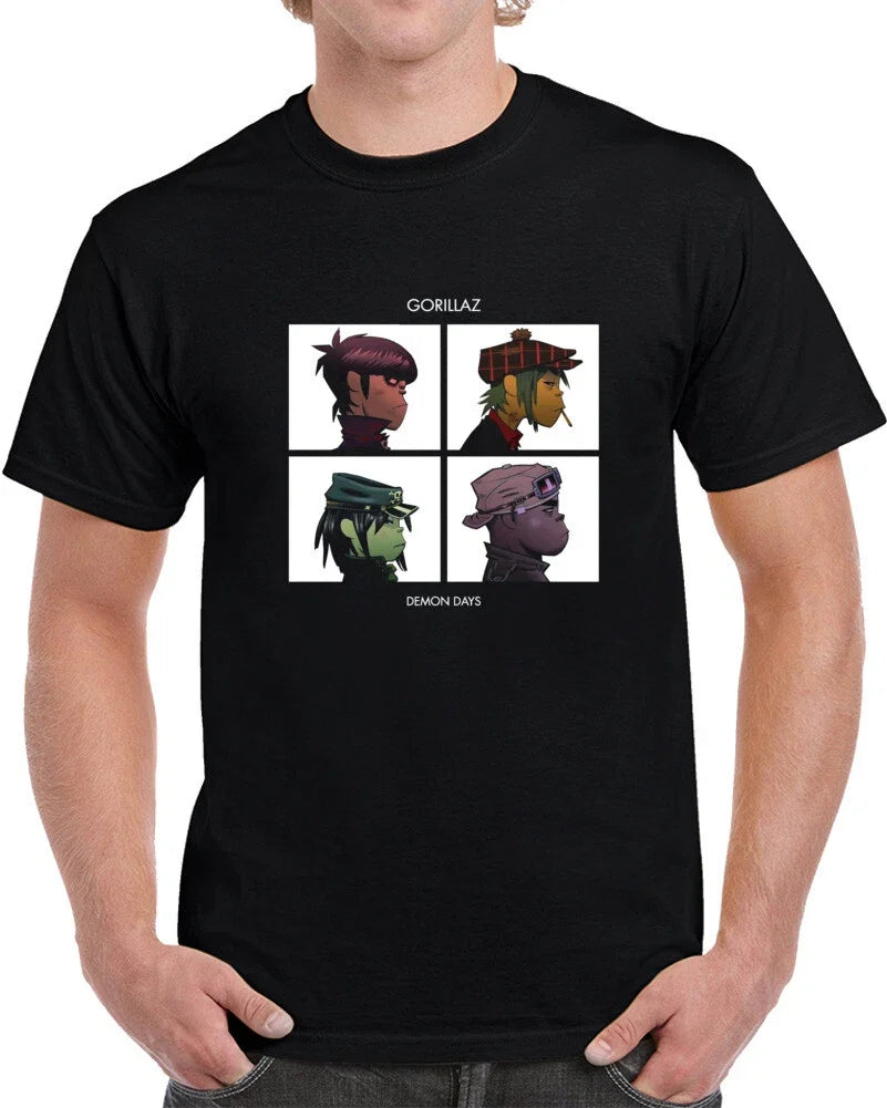 Demon Days Gorillaz 4 Cartoon Band Mate - Adult & Kids T-Shirts, Sweatshirts & Hoodies apparel design preview 1
