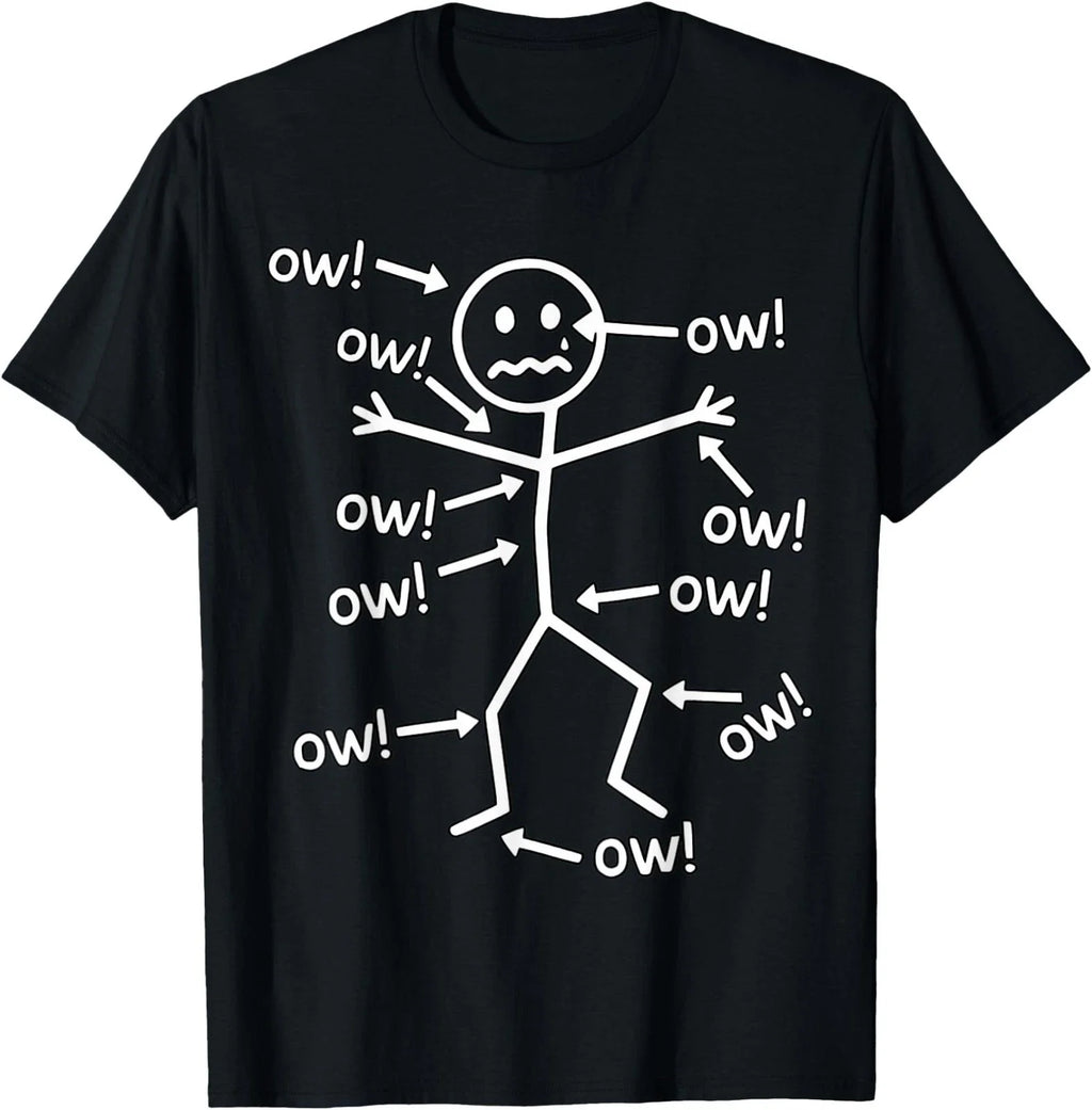 Funny Ow Saying Body Pain Character Humor Sarcastic - Adult & Kids T-Shirts, Sweatshirts & Hoodies apparel design preview 1