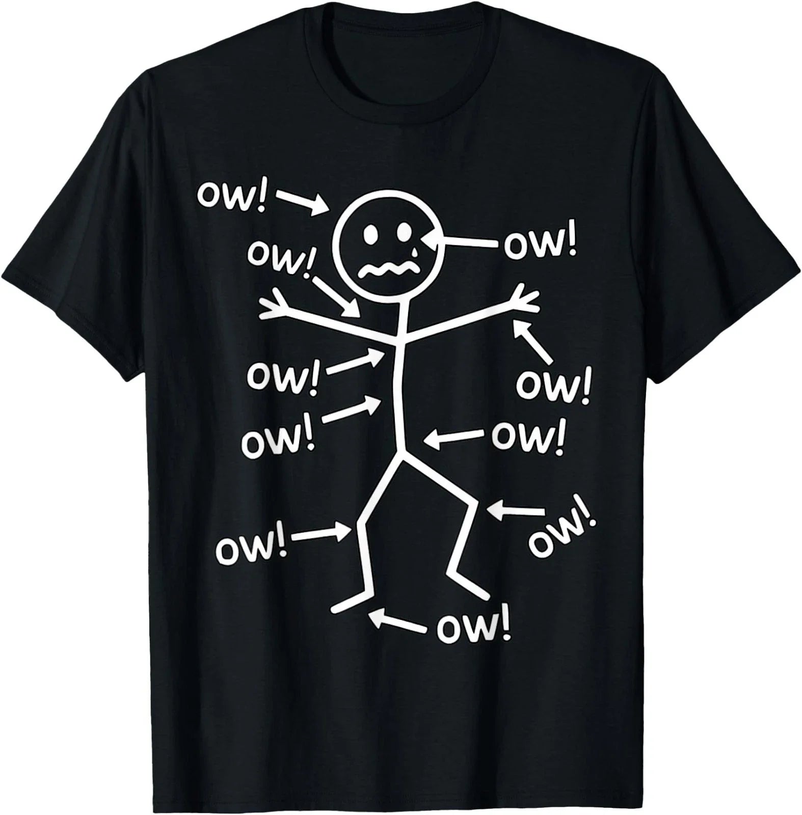 Funny Ow Saying Body Pain Character Humor Sarcastic - Adult & Kids T-Shirts, Sweatshirts & Hoodies apparel design preview 1