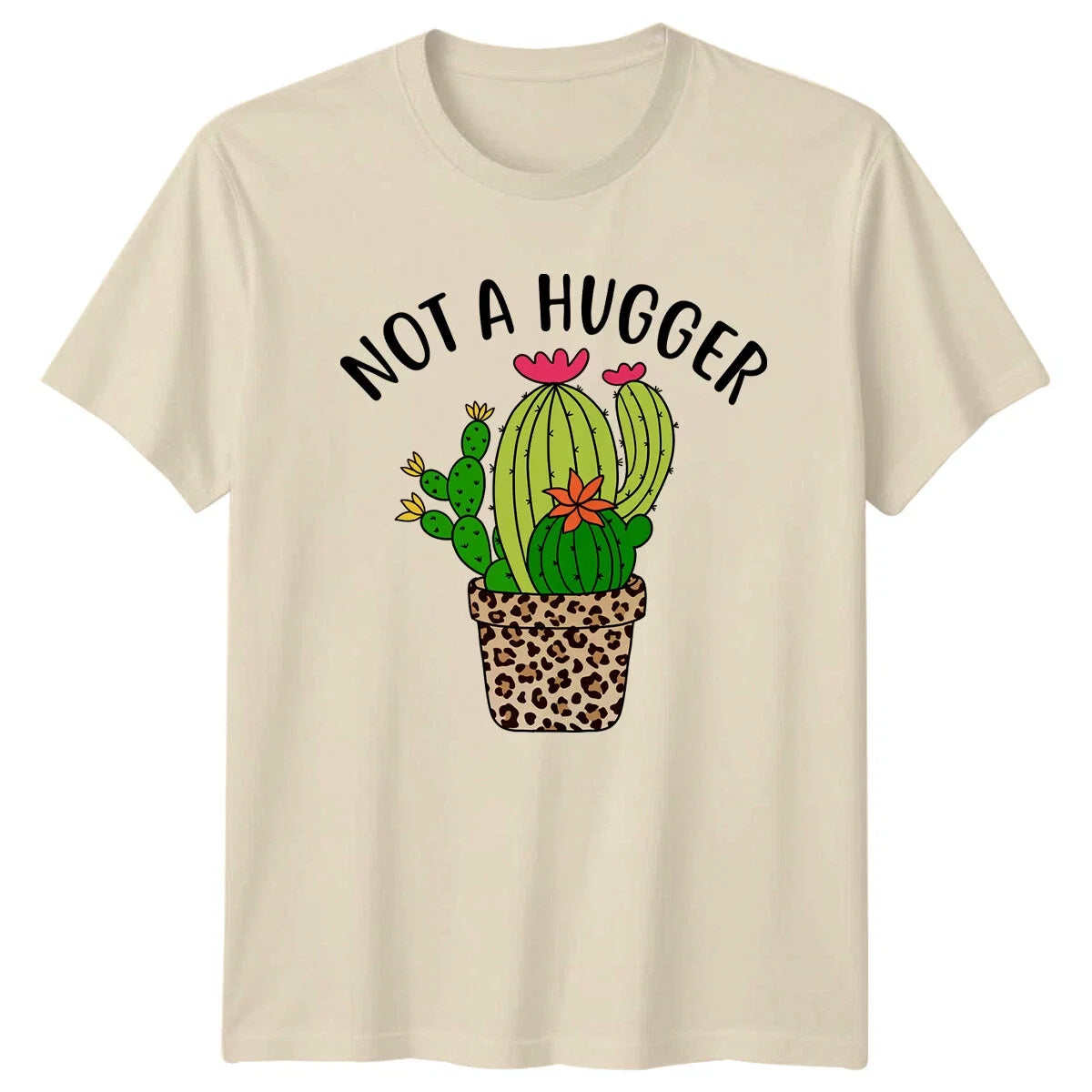 Not A Hugger Cactus Sarcastic Introvert Plant Graphic - Adult & Kids T-Shirts, Sweatshirts & Hoodies apparel design preview 1