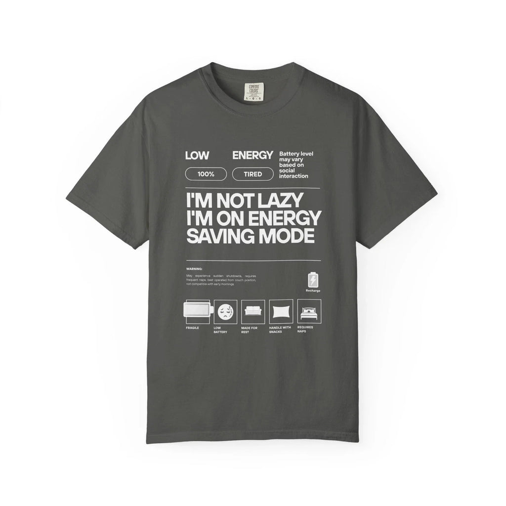 I'm Not Lazy On Energy Saving Mode Funny Diagram, - Adult & Kids T-Shirts, Sweatshirts & Hoodies apparel design preview 1