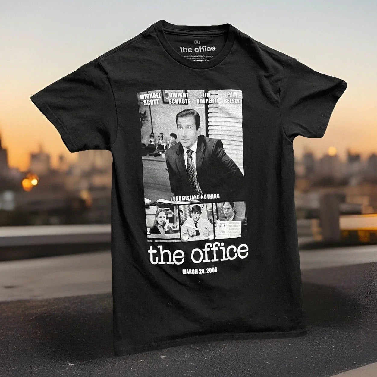 The Office Premier Day March 24 2005 Black Size S - Adult & Kids T-Shirts, Sweatshirts & Hoodies apparel design preview 1