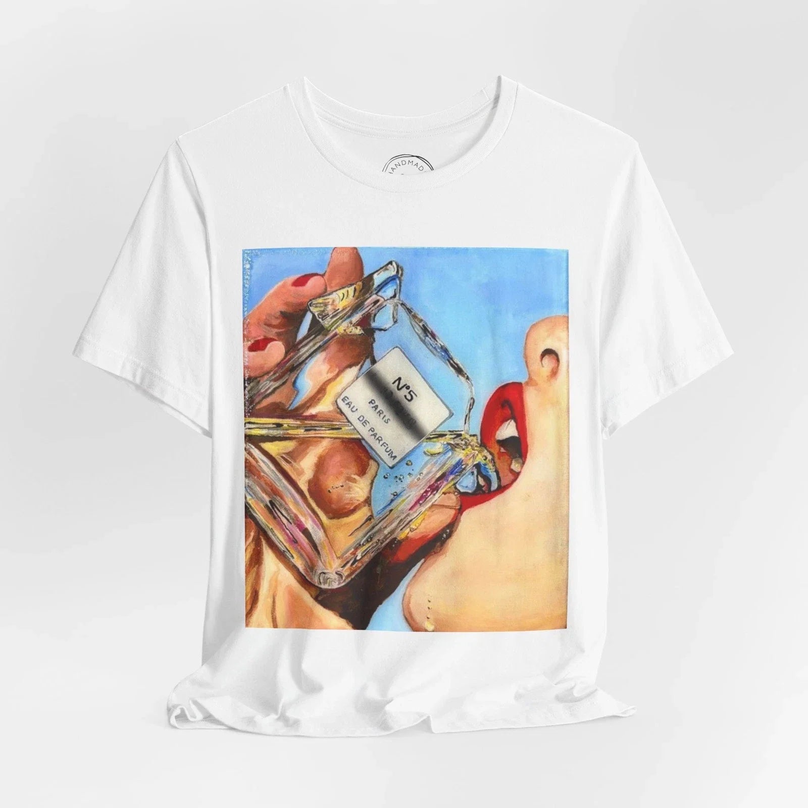 Perfume Bottle Sip Pop Art Cosmetic Illustration, - Adult & Kids T-Shirts, Sweatshirts & Hoodies apparel design preview 1