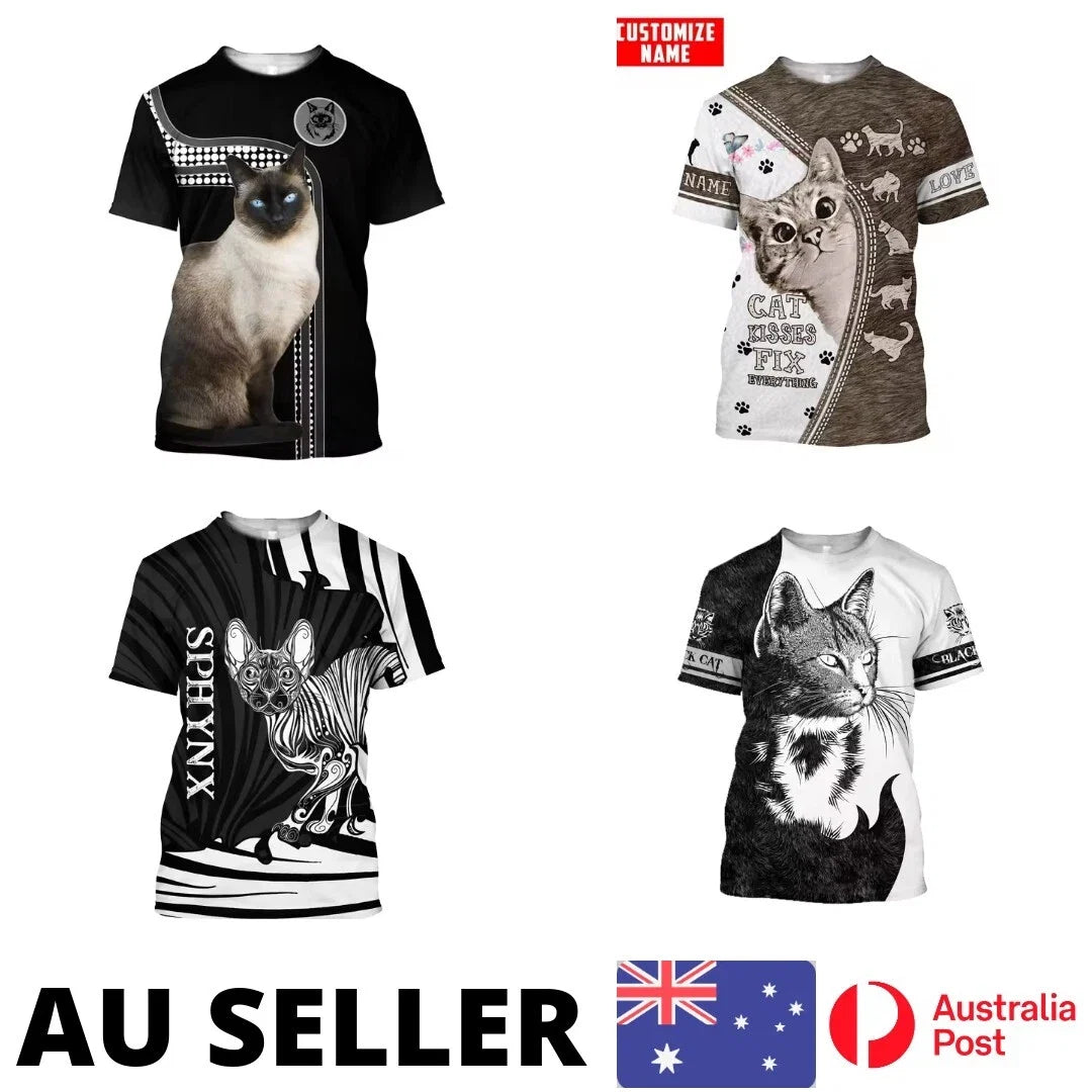 Cat Feline Lover Custom Name Catfather Karajuku - Adult & Kids T-Shirts, Sweatshirts & Hoodies apparel design preview 1
