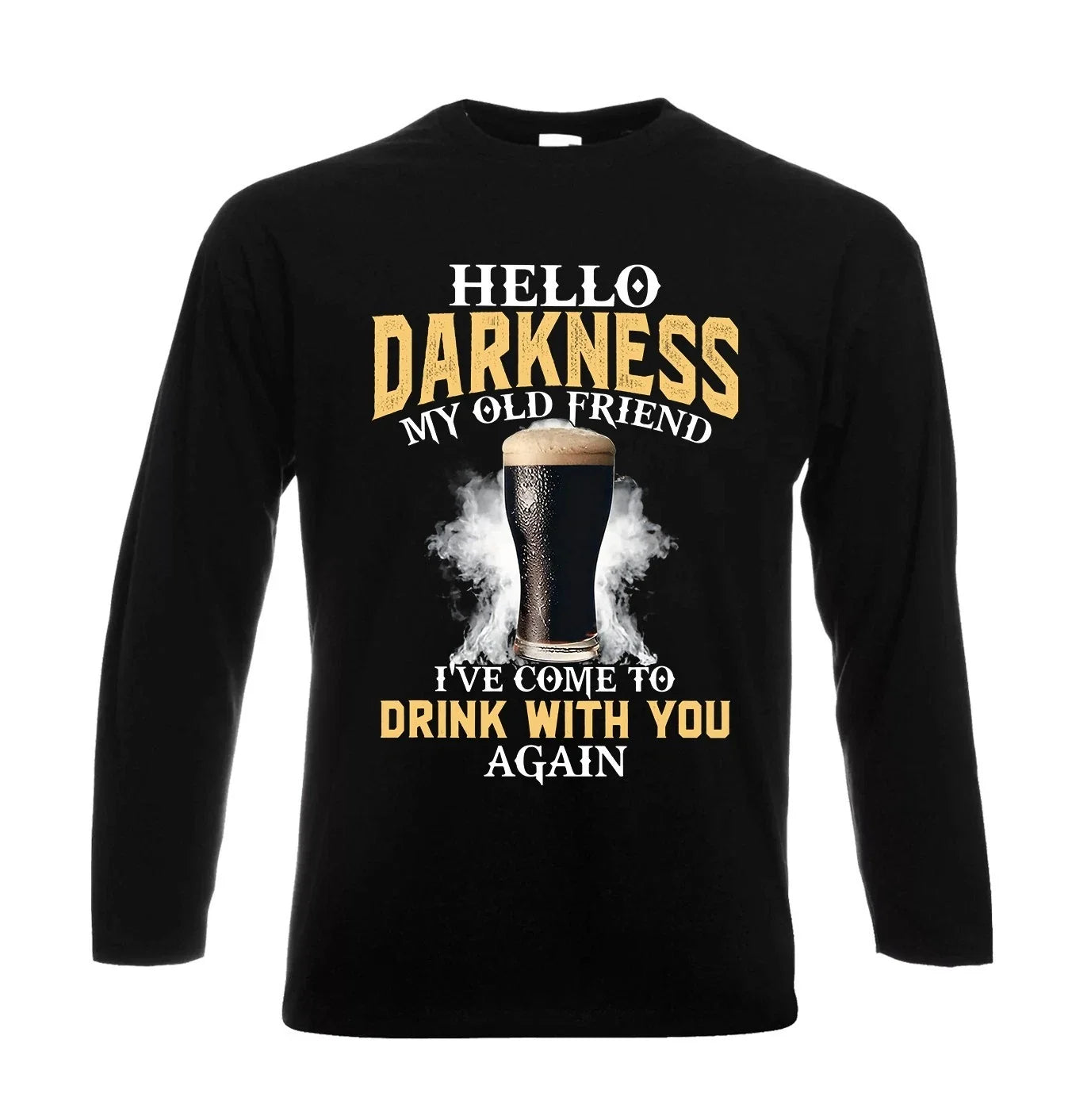 Hello Darkness My Old Friend Funny Guines Mens Party - Adult & Kids T-Shirts, Sweatshirts & Hoodies apparel design preview 1