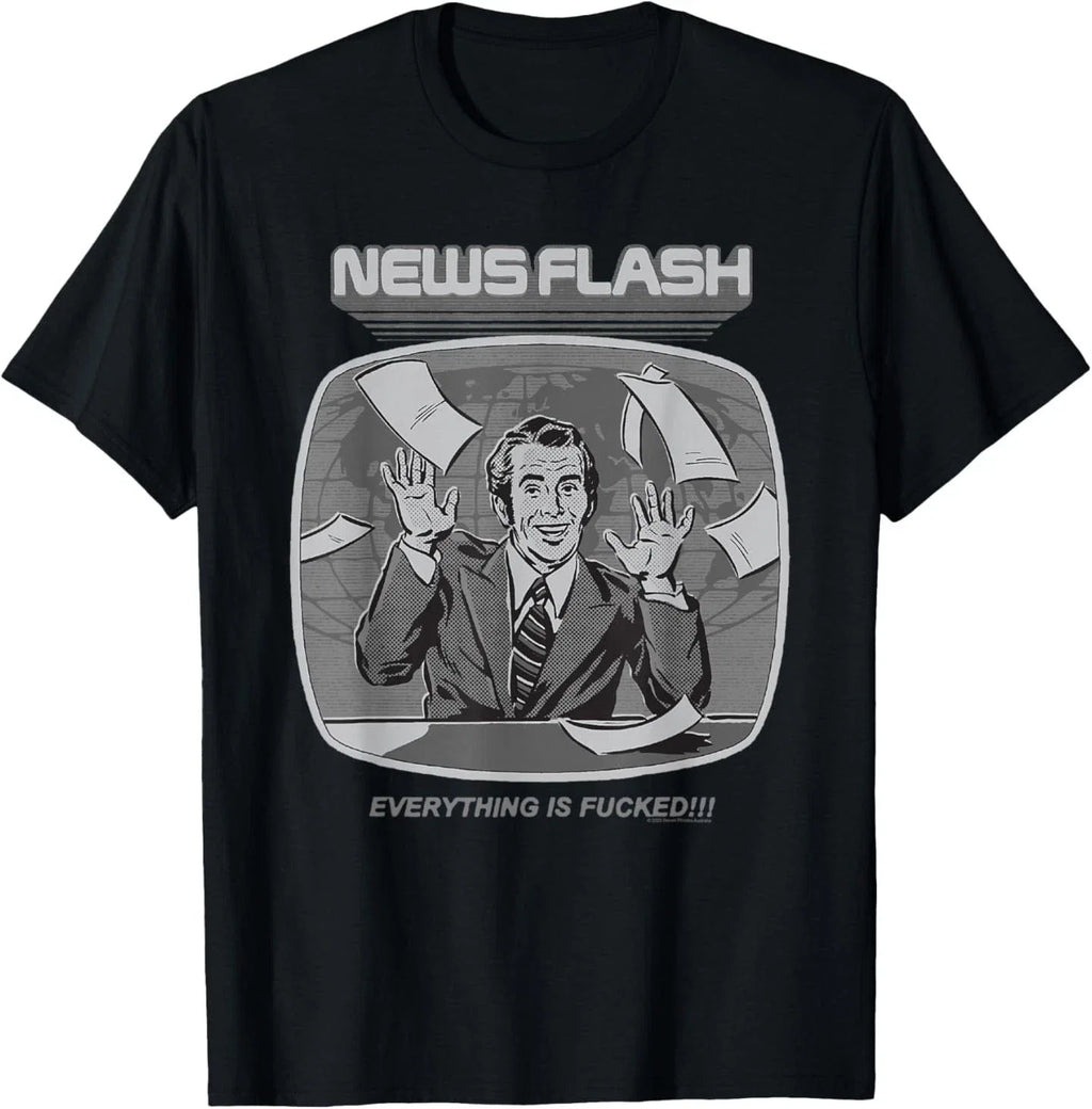 Steven Rhodes News Flash Everything is Bad Dark Humor - Adult & Kids T-Shirts, Sweatshirts & Hoodies apparel design preview 1