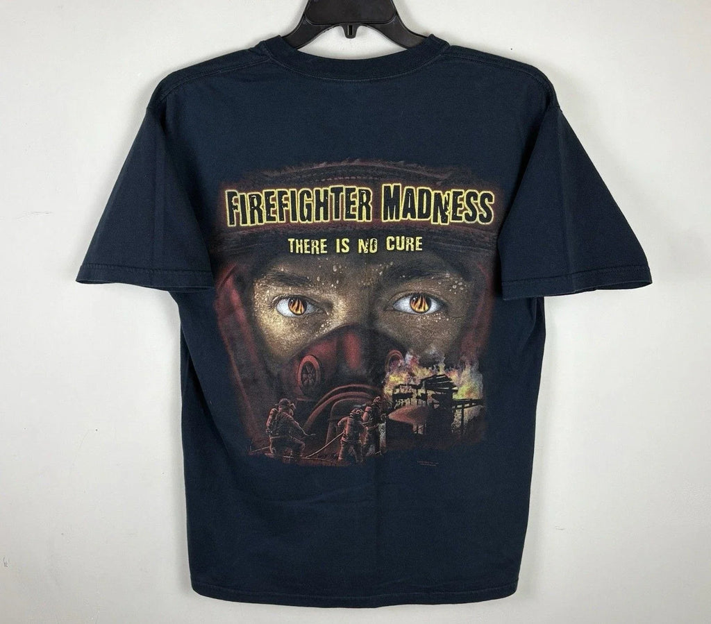 Vintage Y2K 2005 Fire Fighter Madness Big Graphic - Adult & Kids T-Shirts, Sweatshirts & Hoodies apparel design preview 1