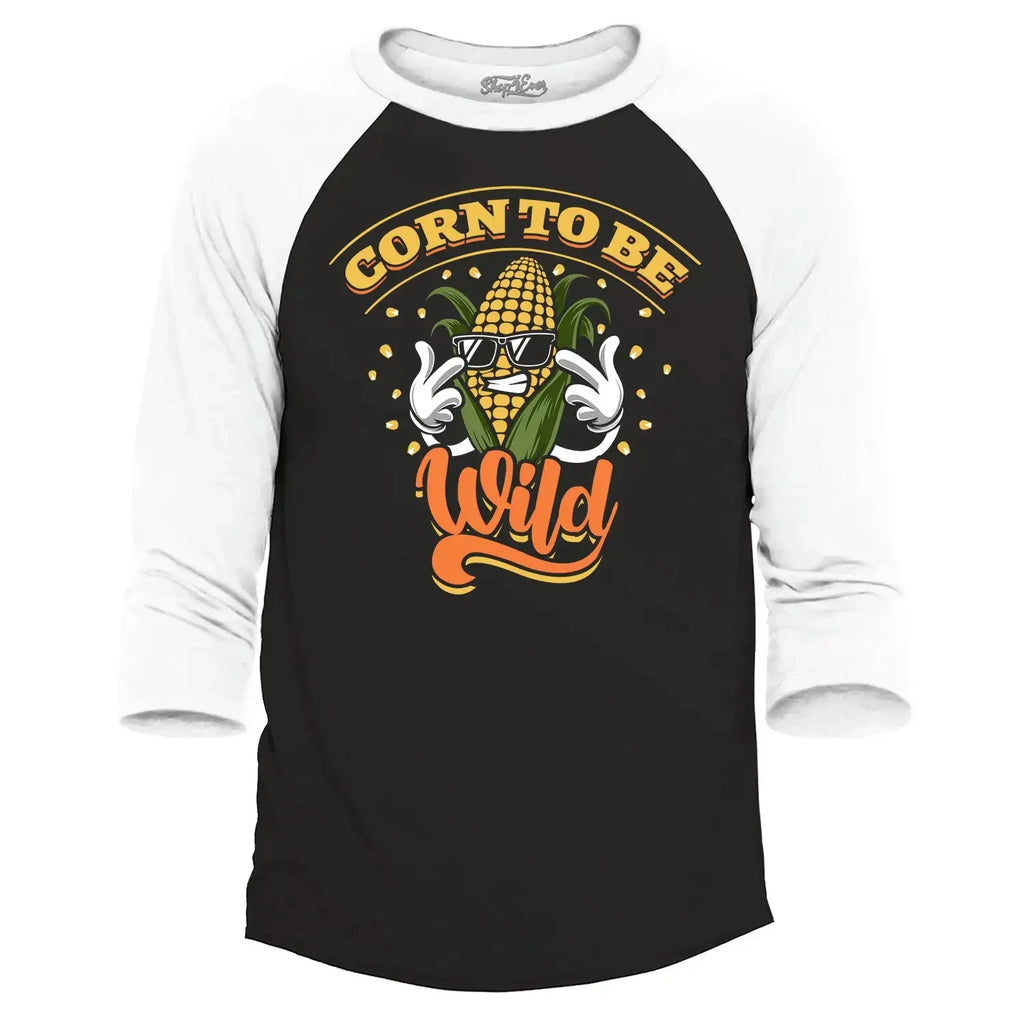 Corn to be Wild Raglan Baseball Funny Sunglasses Dad - Adult & Kids T-Shirts, Sweatshirts & Hoodies apparel design preview 1